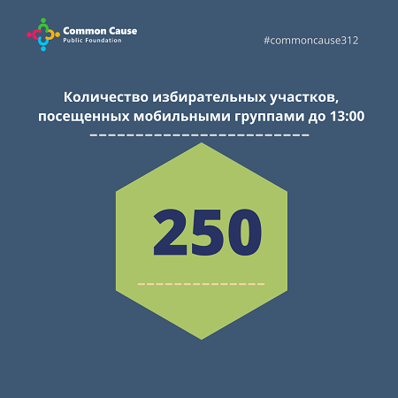 Количество избирательных участков, посещенных мобильными группами до 13:00