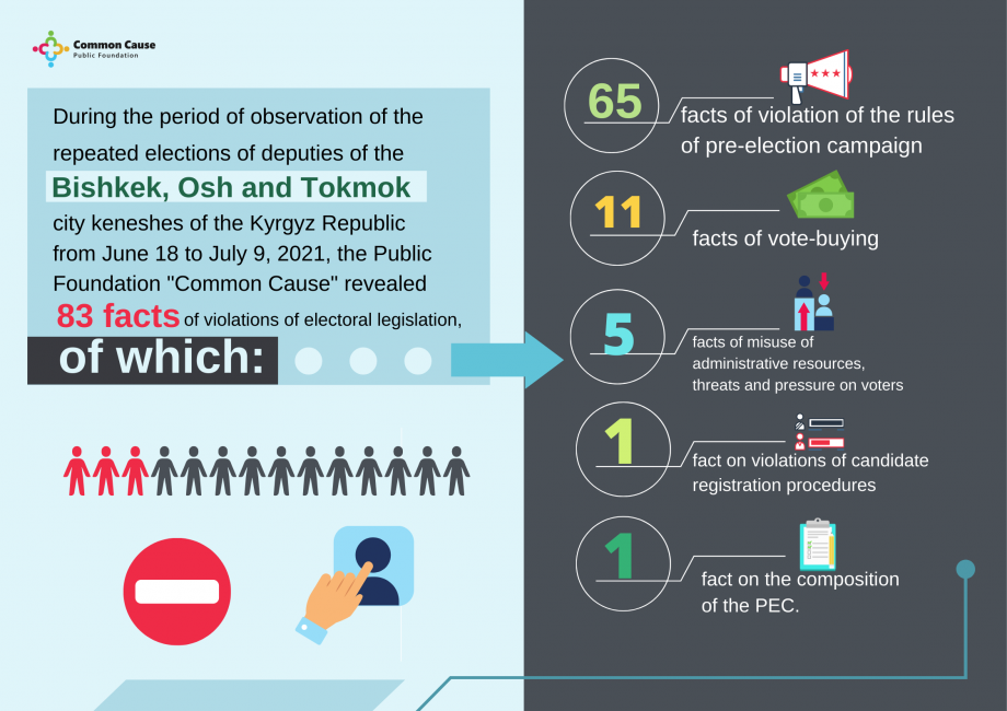 "Common Cause": 83 violations were revealed during the period of observation of the repeated elections