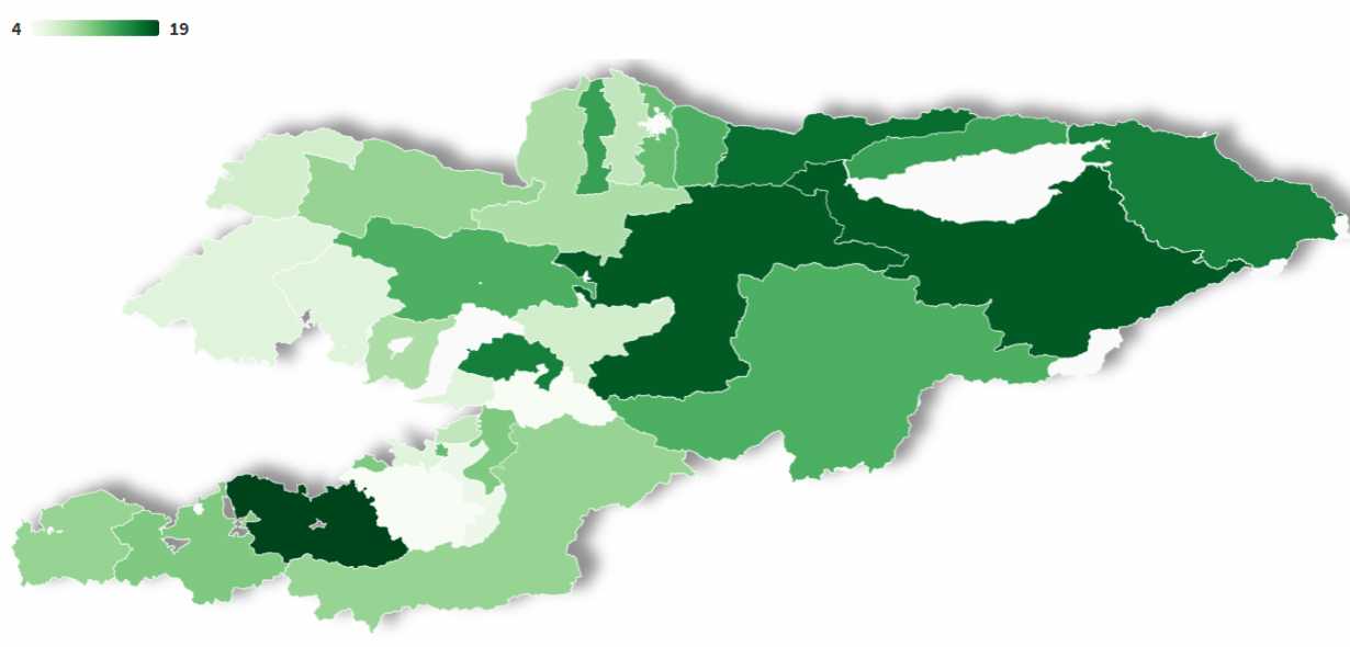 Open election data. Map of candidates in single-mandate constituencies